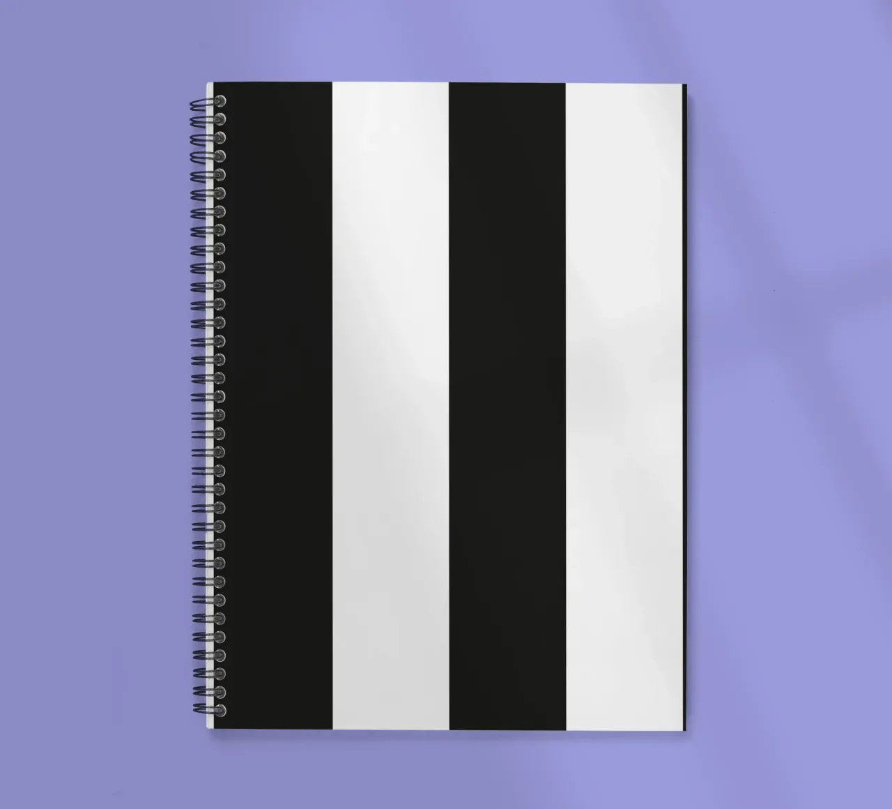 Black and white stripe pattern spiral notebook by gulsengunel