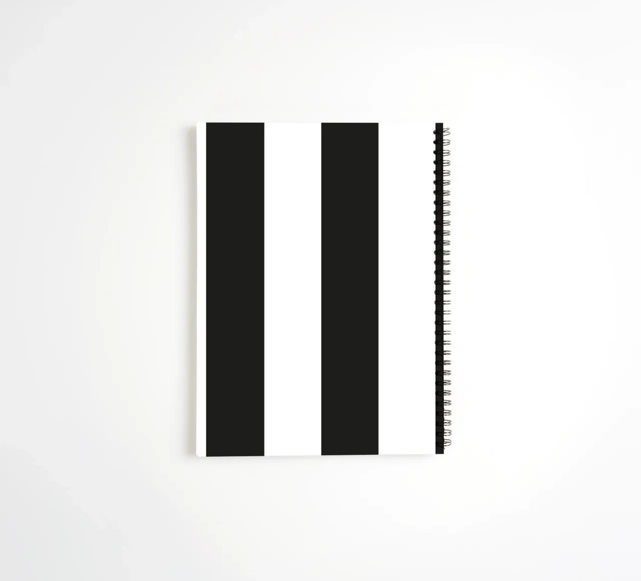 Black and white stripe pattern spiral notebook by gulsengunel