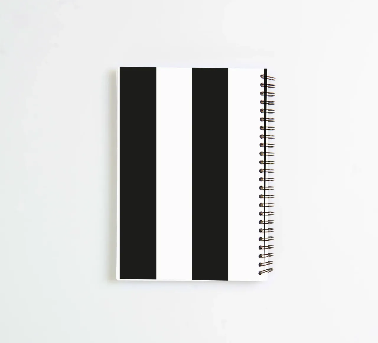 Black and white stripe pattern spiral notebook by gulsengunel