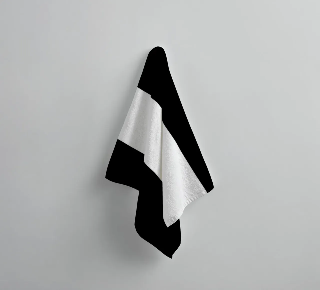 Motif de rayures noires et blanches art géométrique minimaliste serviette de bain de gulsengunel