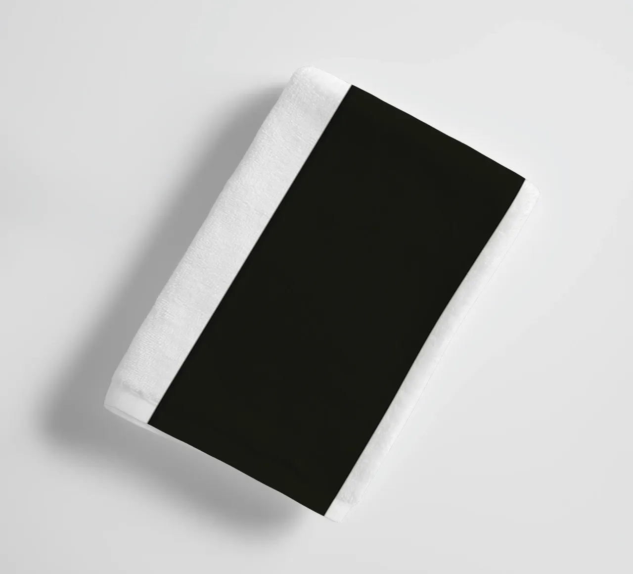 Black and white stripe pattern towel by gulsengunel