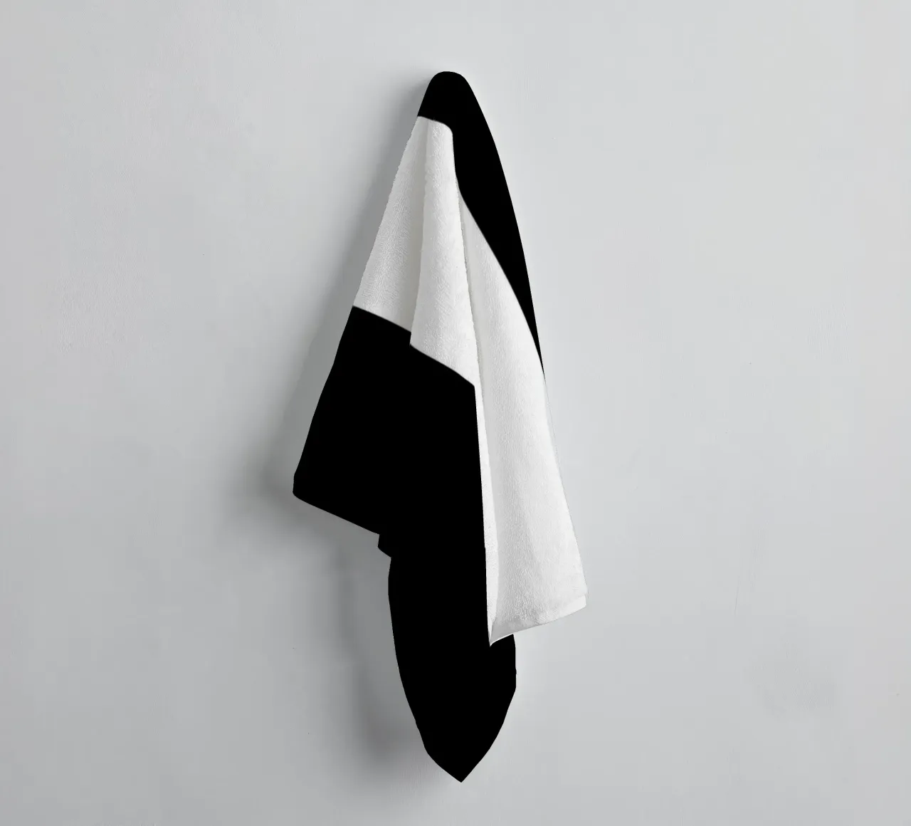 Motif de rayures noires et blanches art géométrique minimaliste serviette de bain de gulsengunel