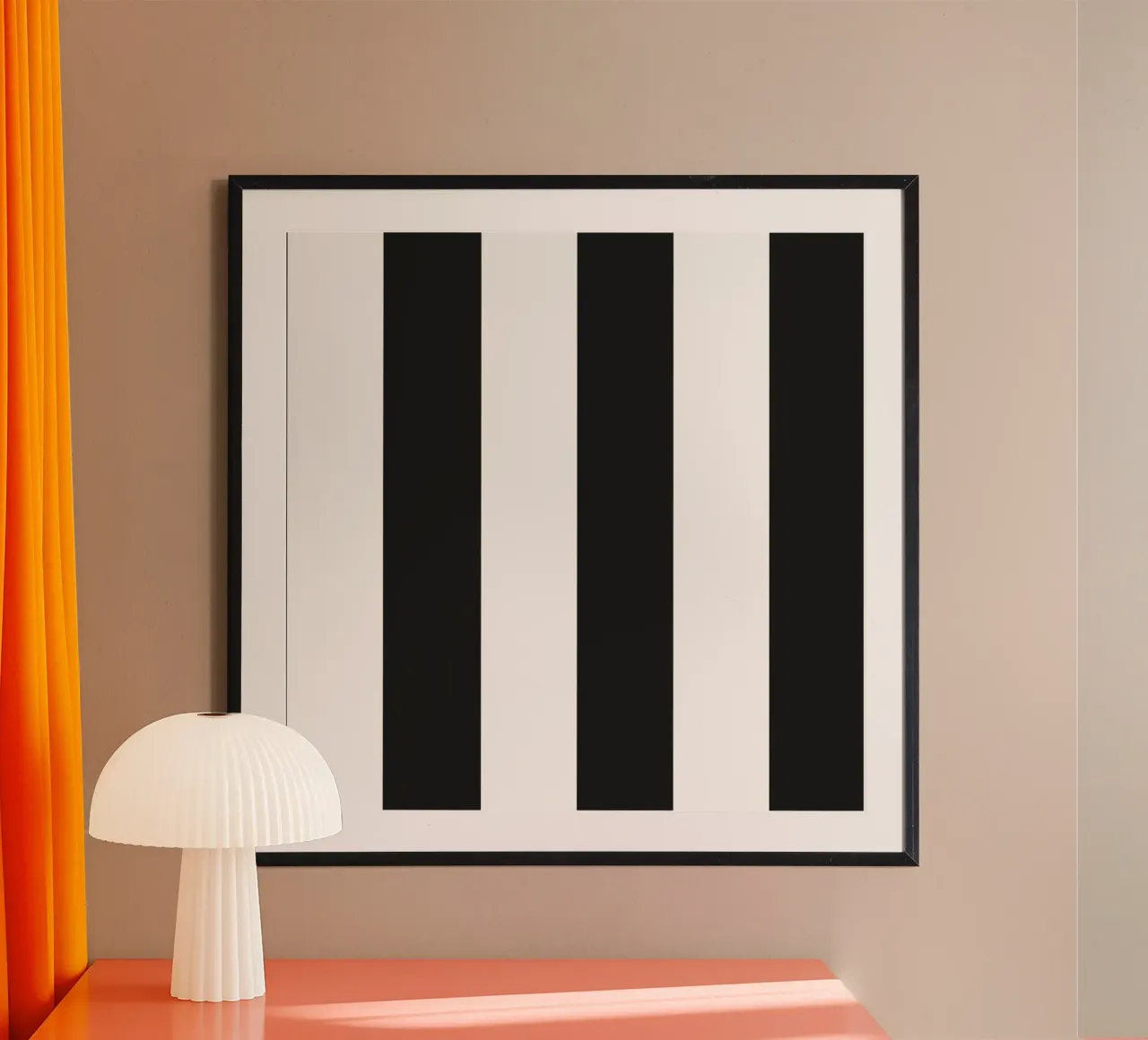 Black and white stripe pattern poster by gulsengunel