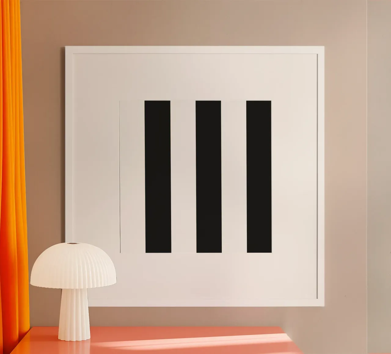 Black and white stripe pattern poster by gulsengunel