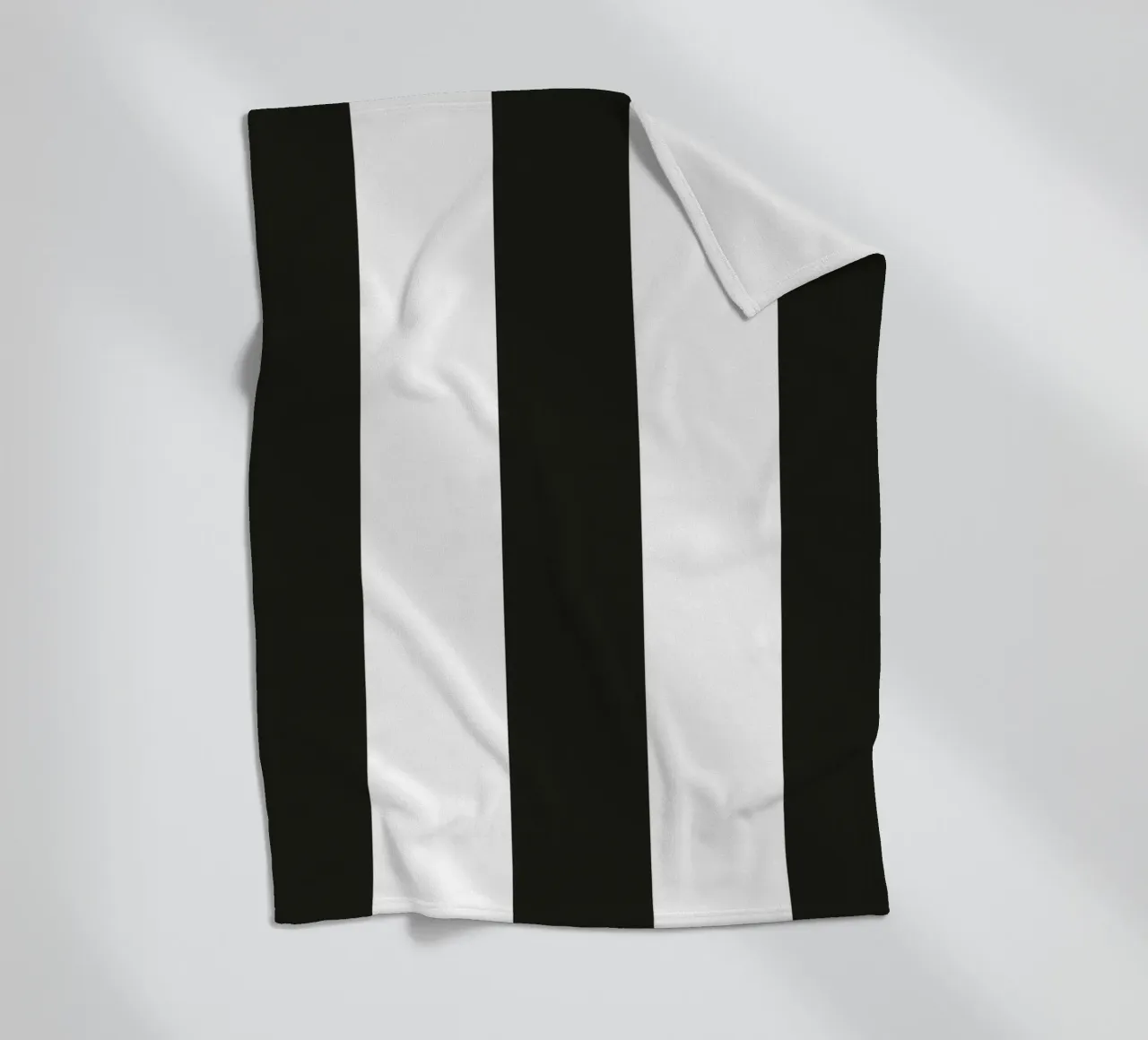 Black and white stripe pattern fleece blanket by gulsengunel