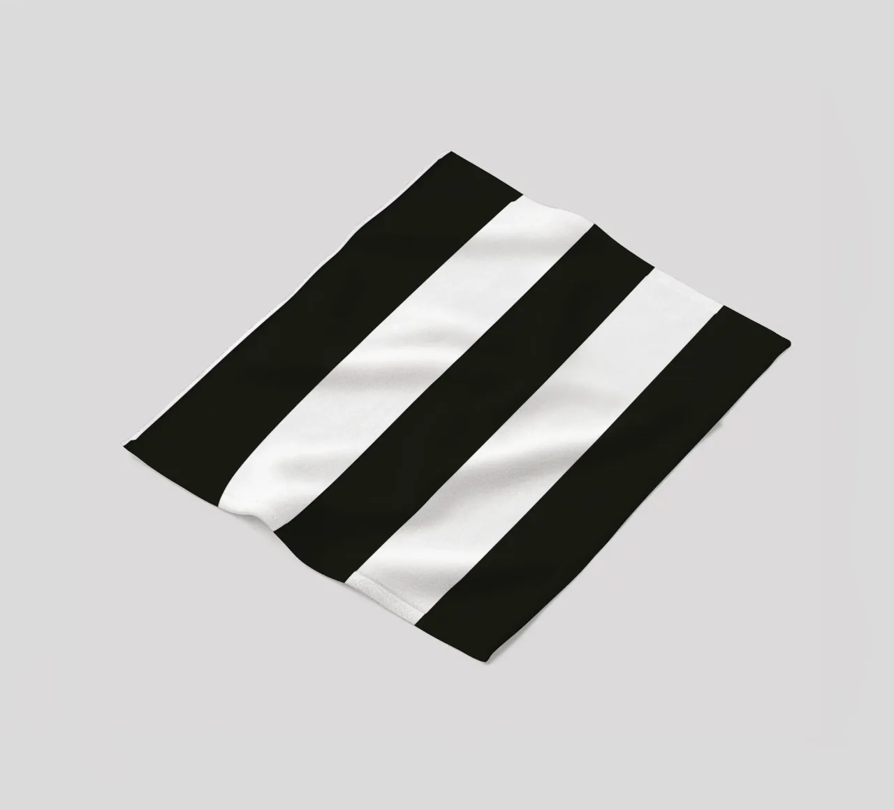 Black and white stripe pattern fleece blanket by gulsengunel