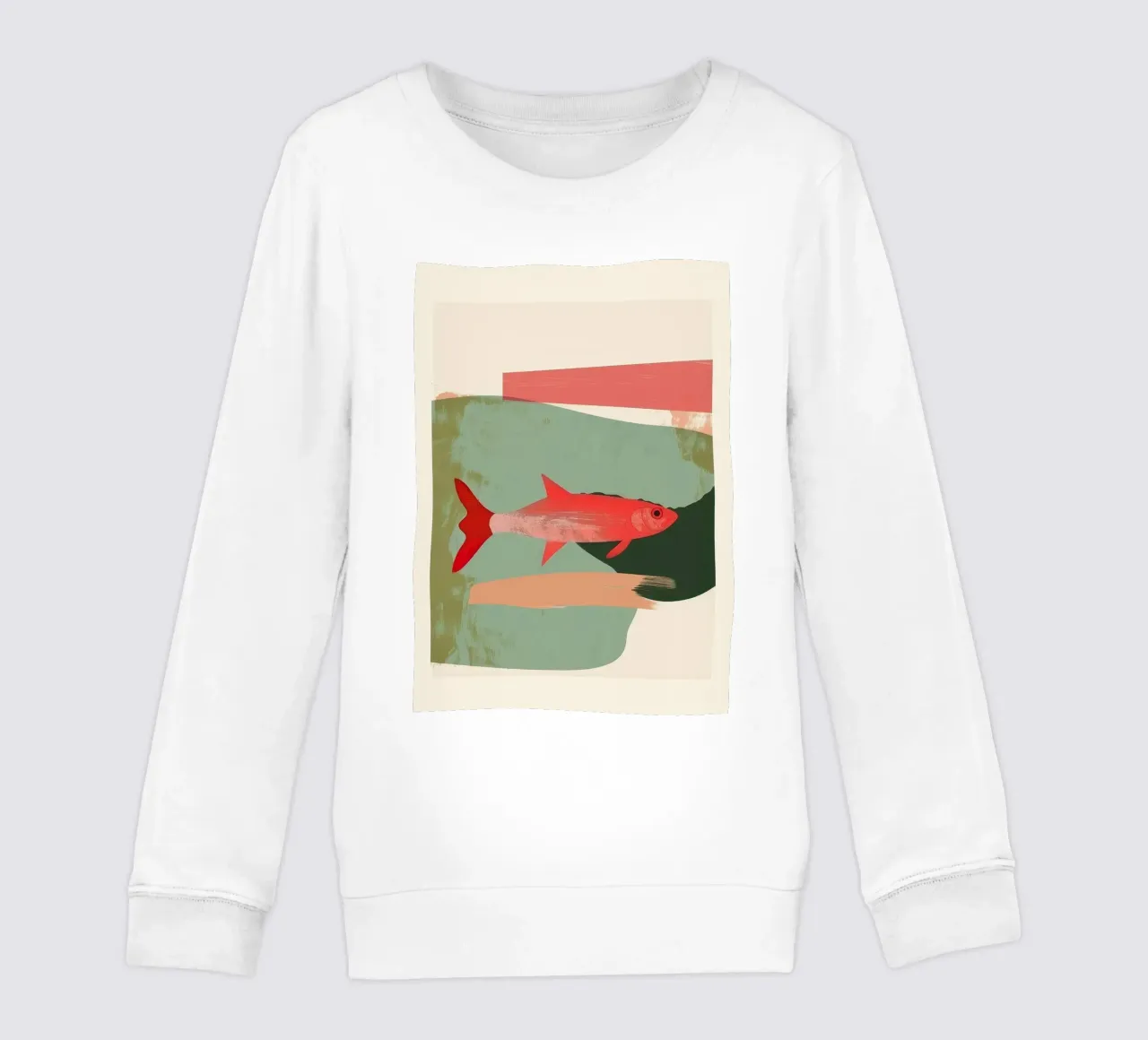 Red Fish Abstract felpa bambino da Nadjaa
