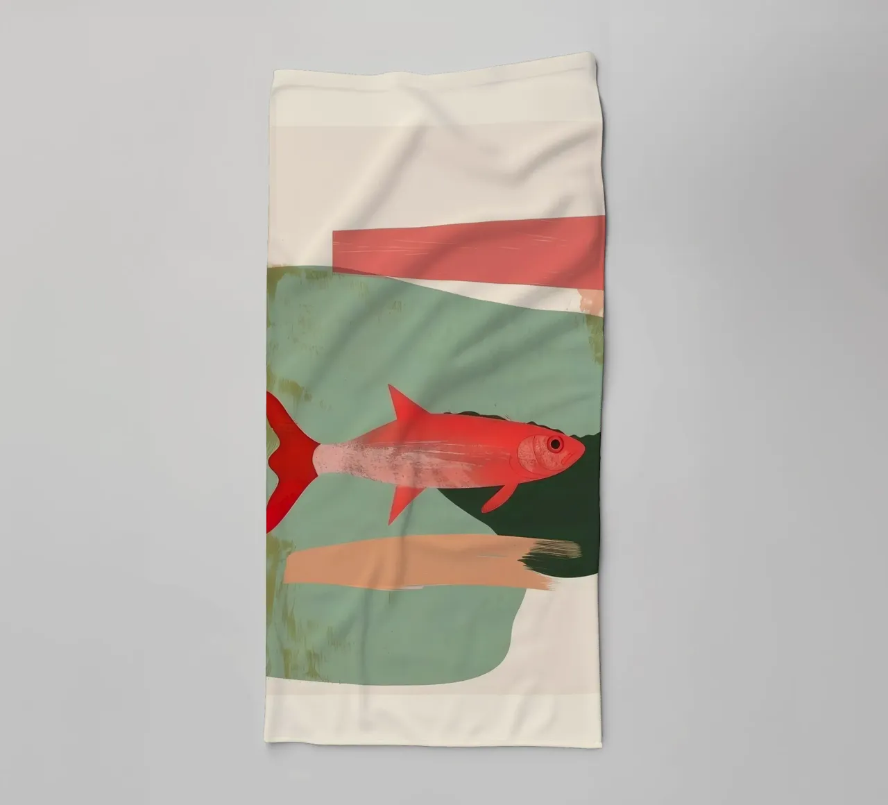 Red Fish Abstract asciugamano da bagno da Nadjaa