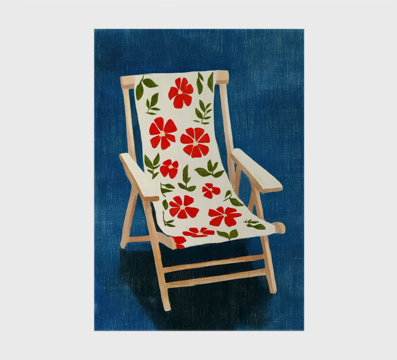 Deckchair with flowers notebook by Curious Canvas