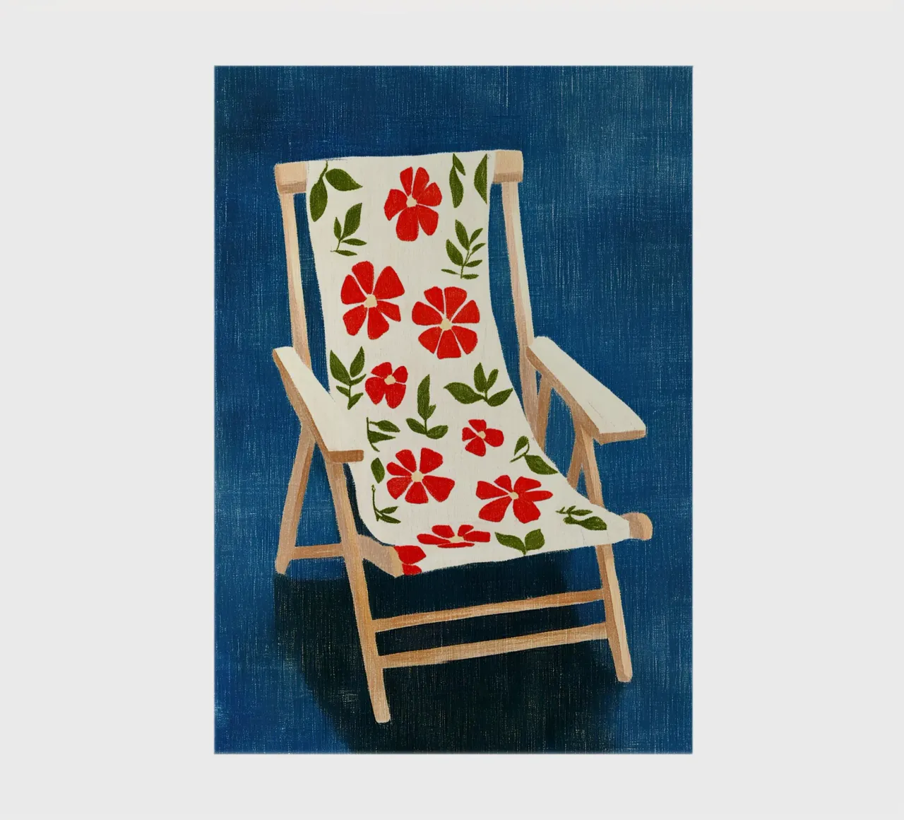 Deckchair with flowers notebook by Curious Canvas