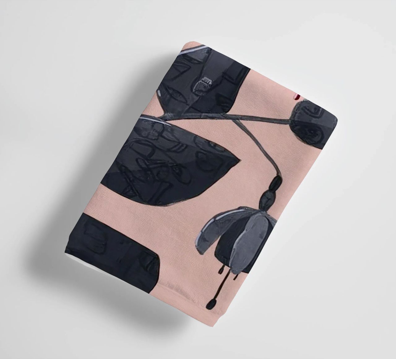 Fuchsia Botanical Drawing towel by Flow Line
