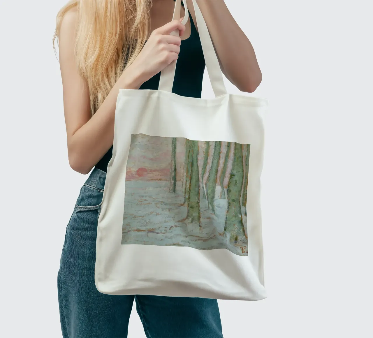 de Nuncques - Winter In The Forest tote bag by ARTOTHEK