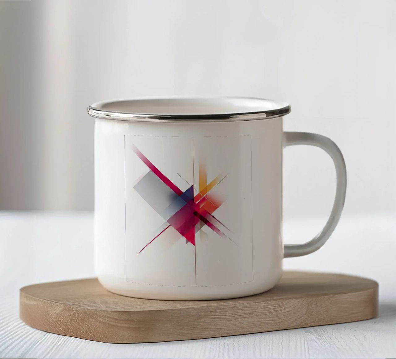 Abstract Colorful Intersection with Sharp Lines enamel mug by Artbyvo
