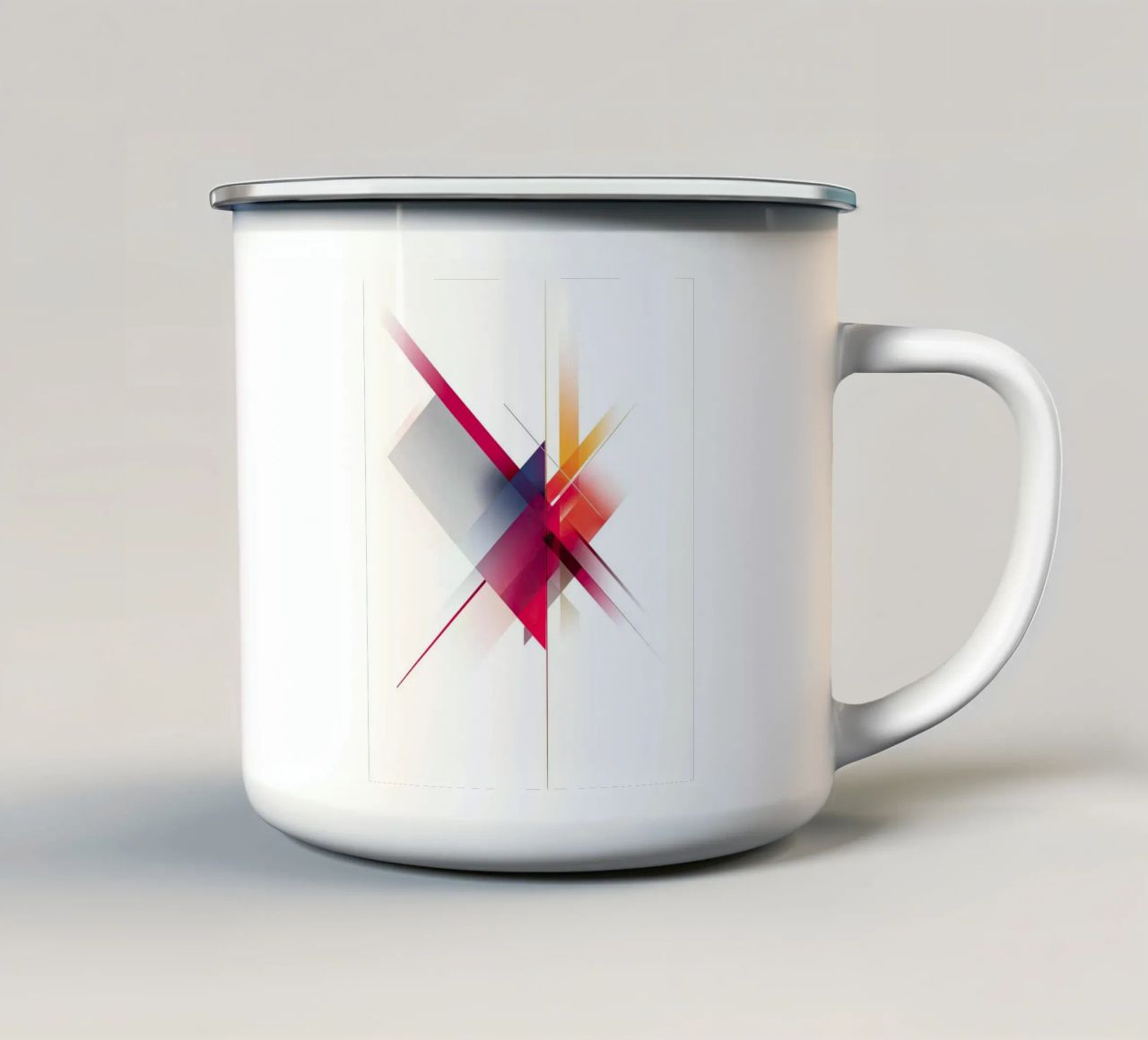 Abstract Colorful Intersection with Sharp Lines enamel mug by Artbyvo