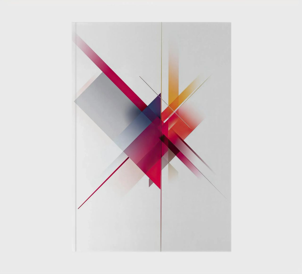Abstract Colorful Intersection with Sharp Lines notebook by Artbyvo