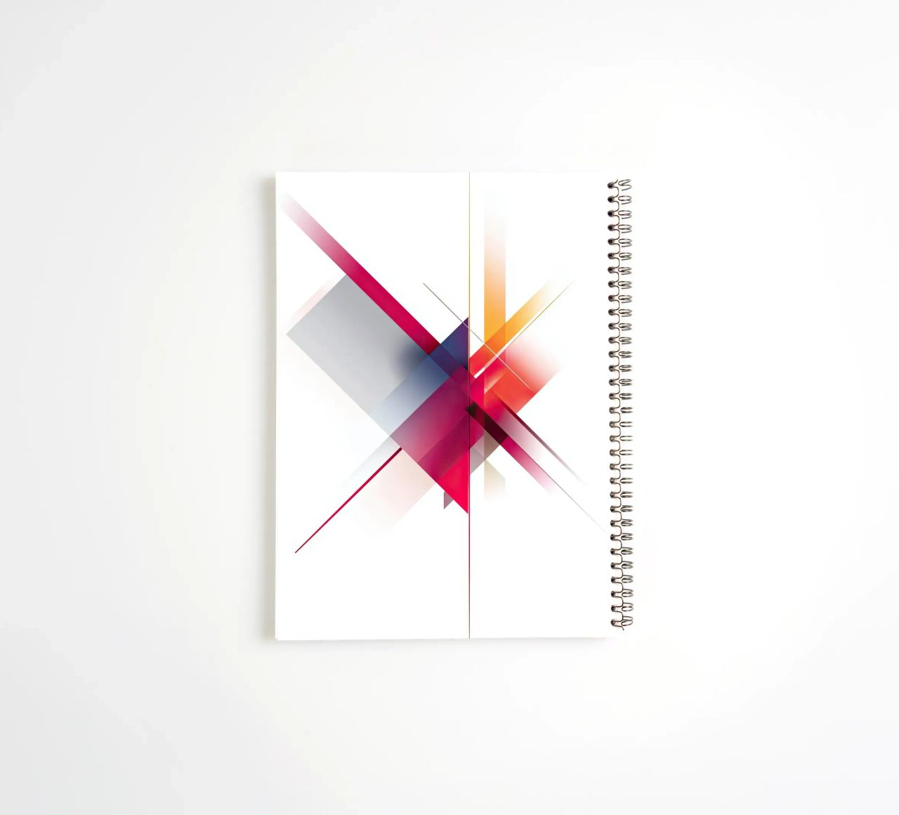 Abstract Colorful Intersection with Sharp Lines spiral notebook by Artbyvo