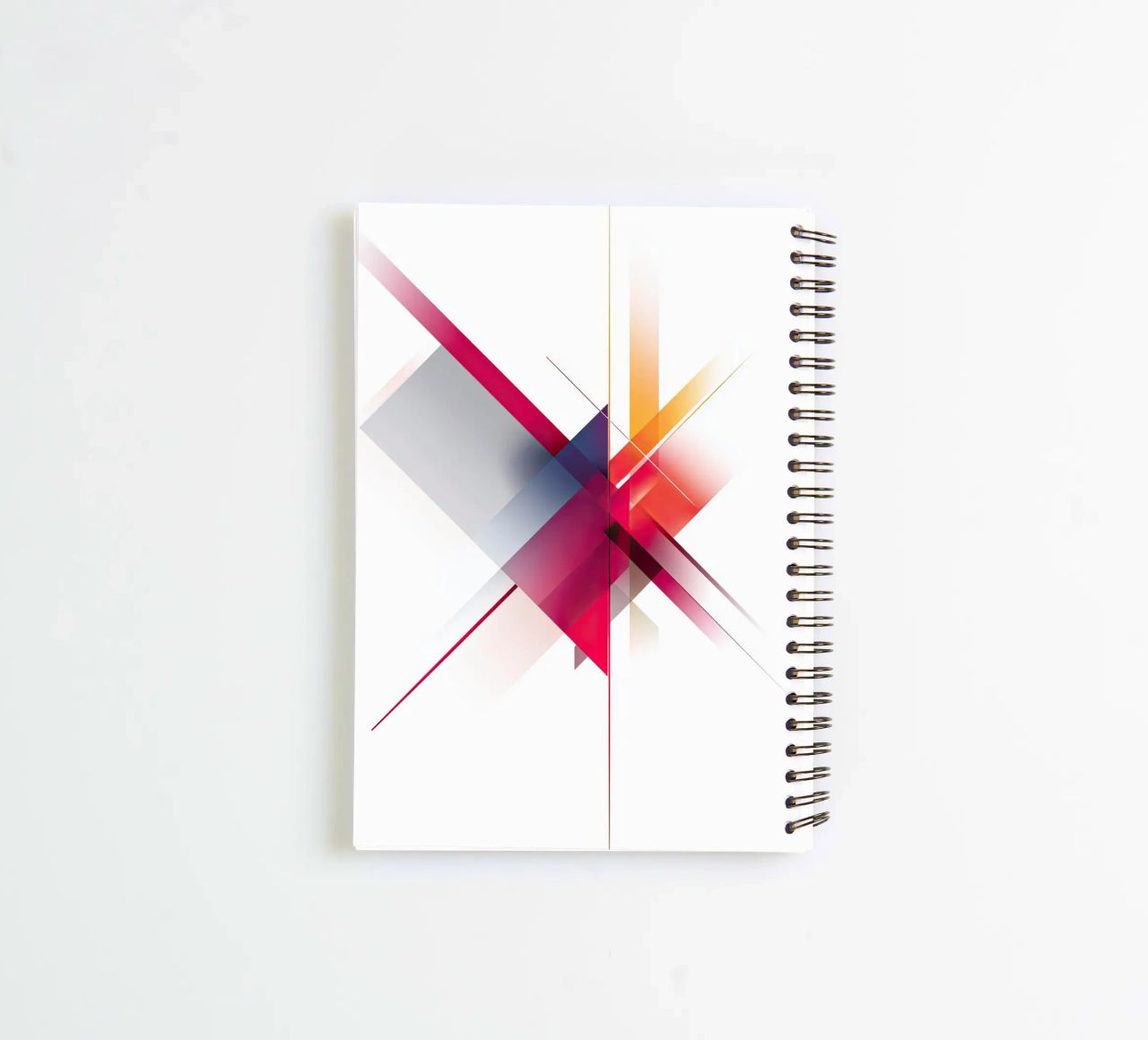 Abstract Colorful Intersection with Sharp Lines spiral notebook by Artbyvo