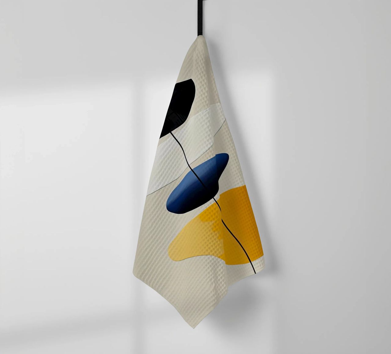 Formes empilées Composition minimaliste en jaune torchon de Artbyvo