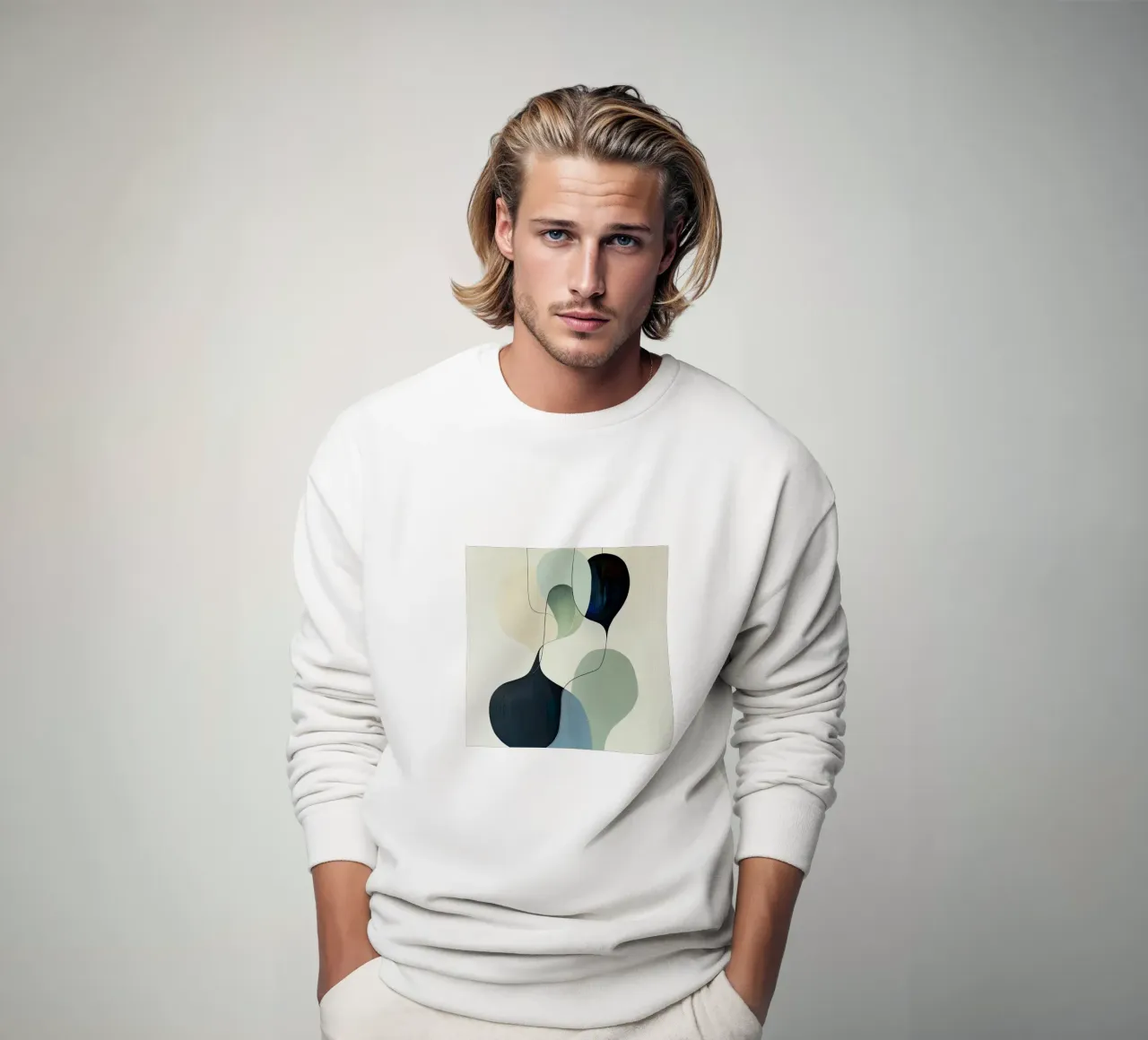 Linee intrecciate con ariose forme sfumate felpa da Artbyvo