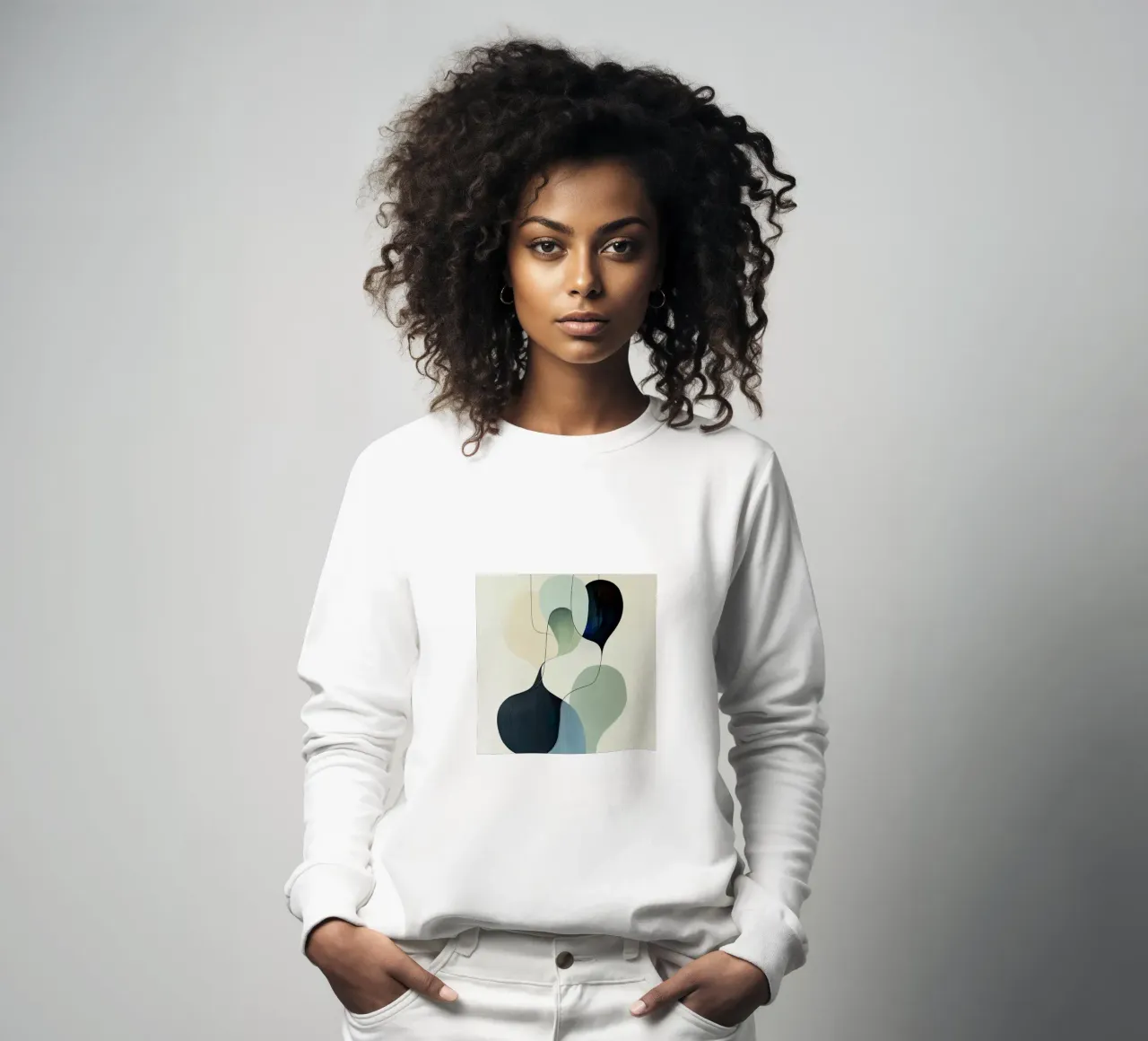 Linee intrecciate con ariose forme sfumate felpa da Artbyvo