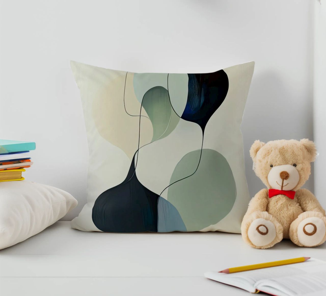 Linee intrecciate con ariose forme sfumate cuscino da Artbyvo