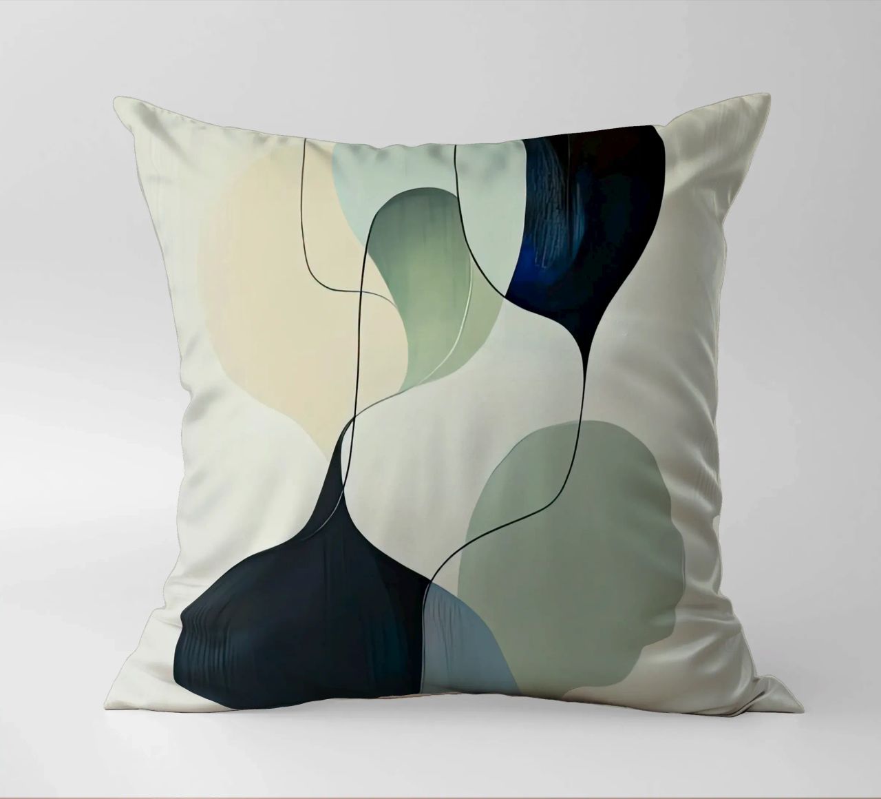 Linee intrecciate con ariose forme sfumate cuscino da Artbyvo
