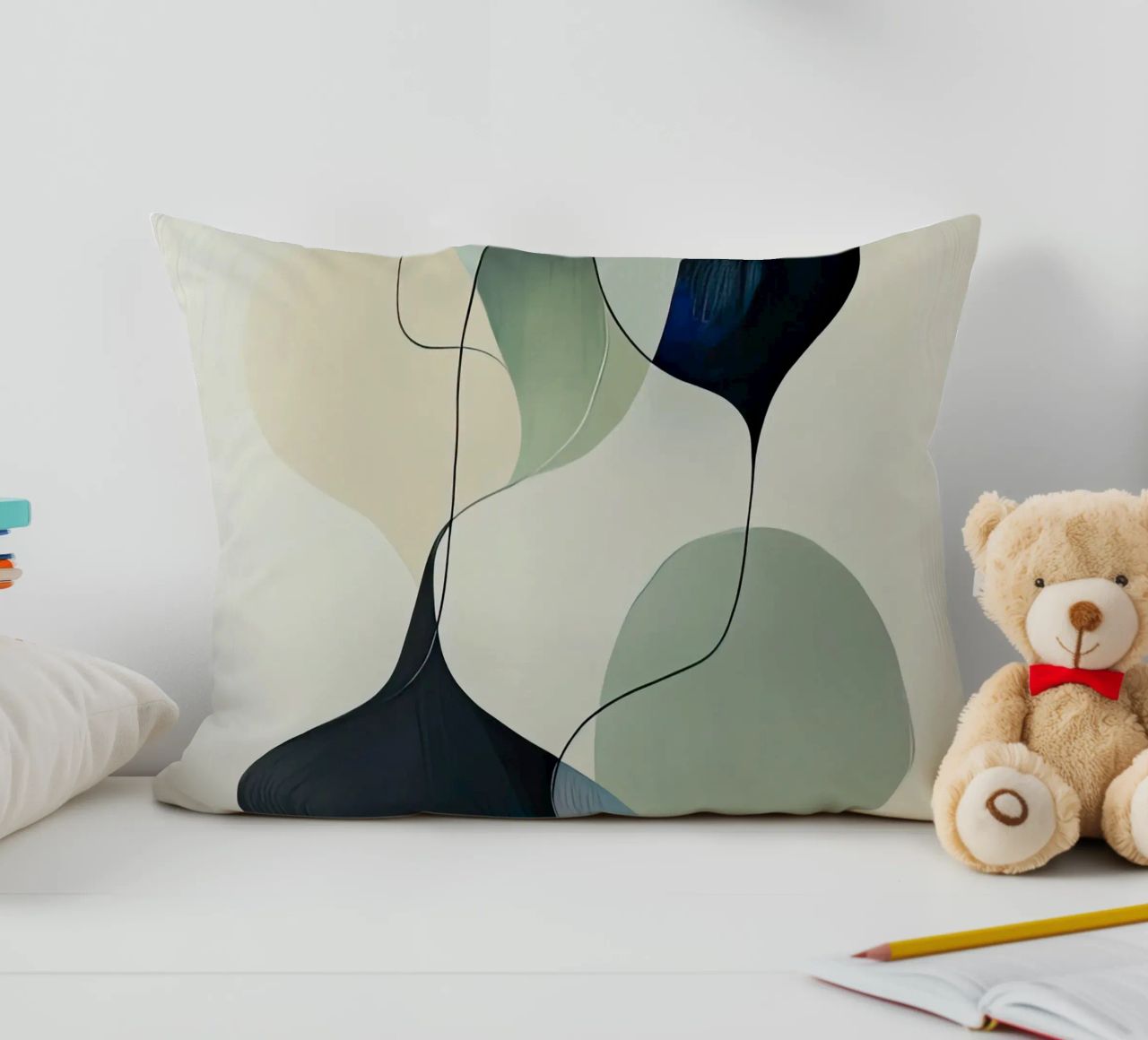 Linee intrecciate con ariose forme sfumate cuscino da Artbyvo