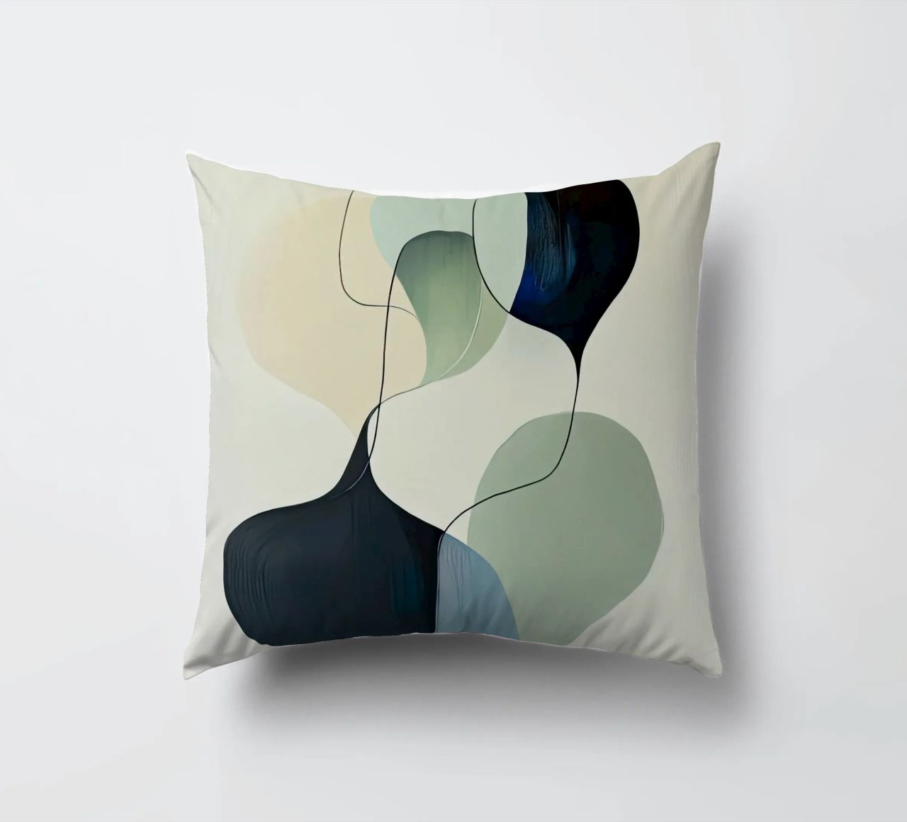Linee intrecciate con ariose forme sfumate cuscino da Artbyvo