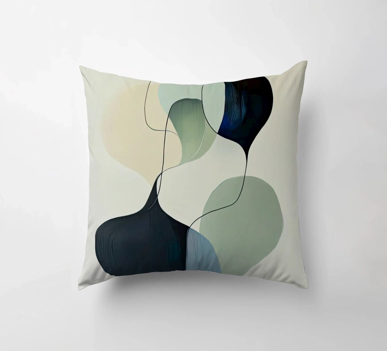 Linee intrecciate con ariose forme sfumate cuscino da Artbyvo