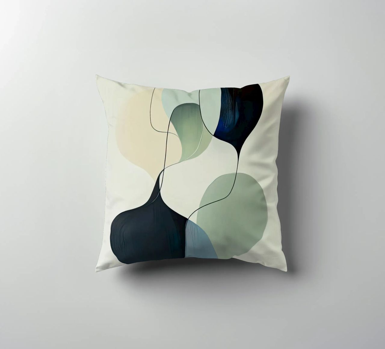 Linee intrecciate con ariose forme sfumate cuscino da Artbyvo