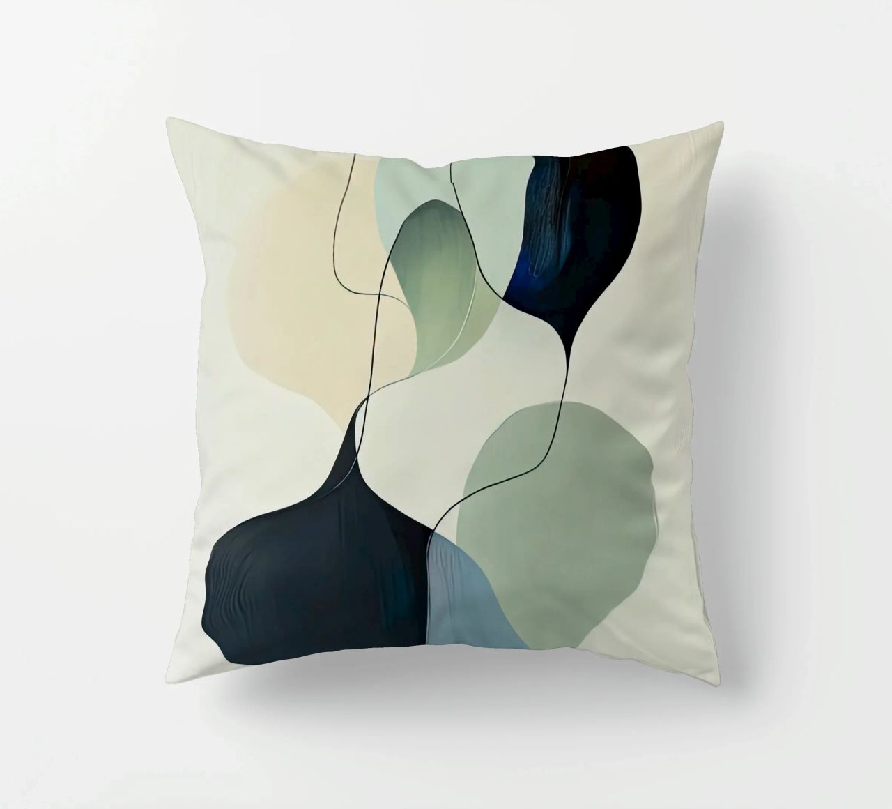 Linee intrecciate con ariose forme sfumate cuscino da Artbyvo
