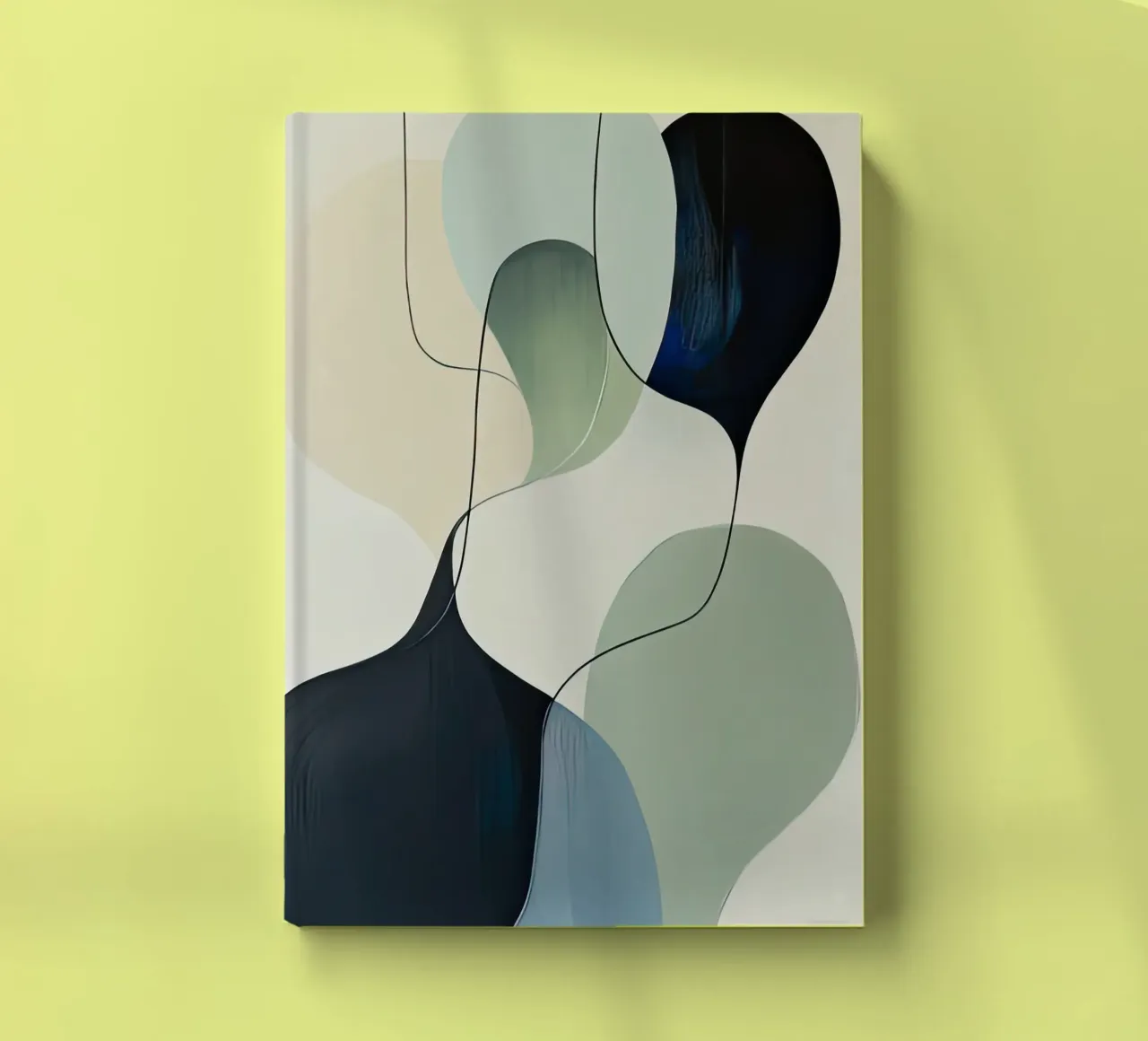 Lignes entrelacées avec des formes dégradées aériennes carnet de notes de Artbyvo