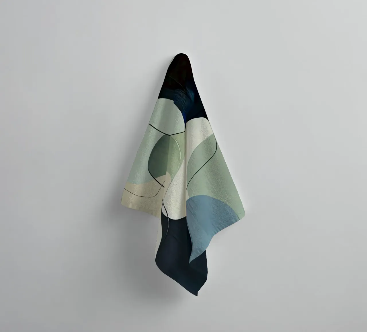 Intertwined Lines with Airy Gradient Shapes towel by Artbyvo