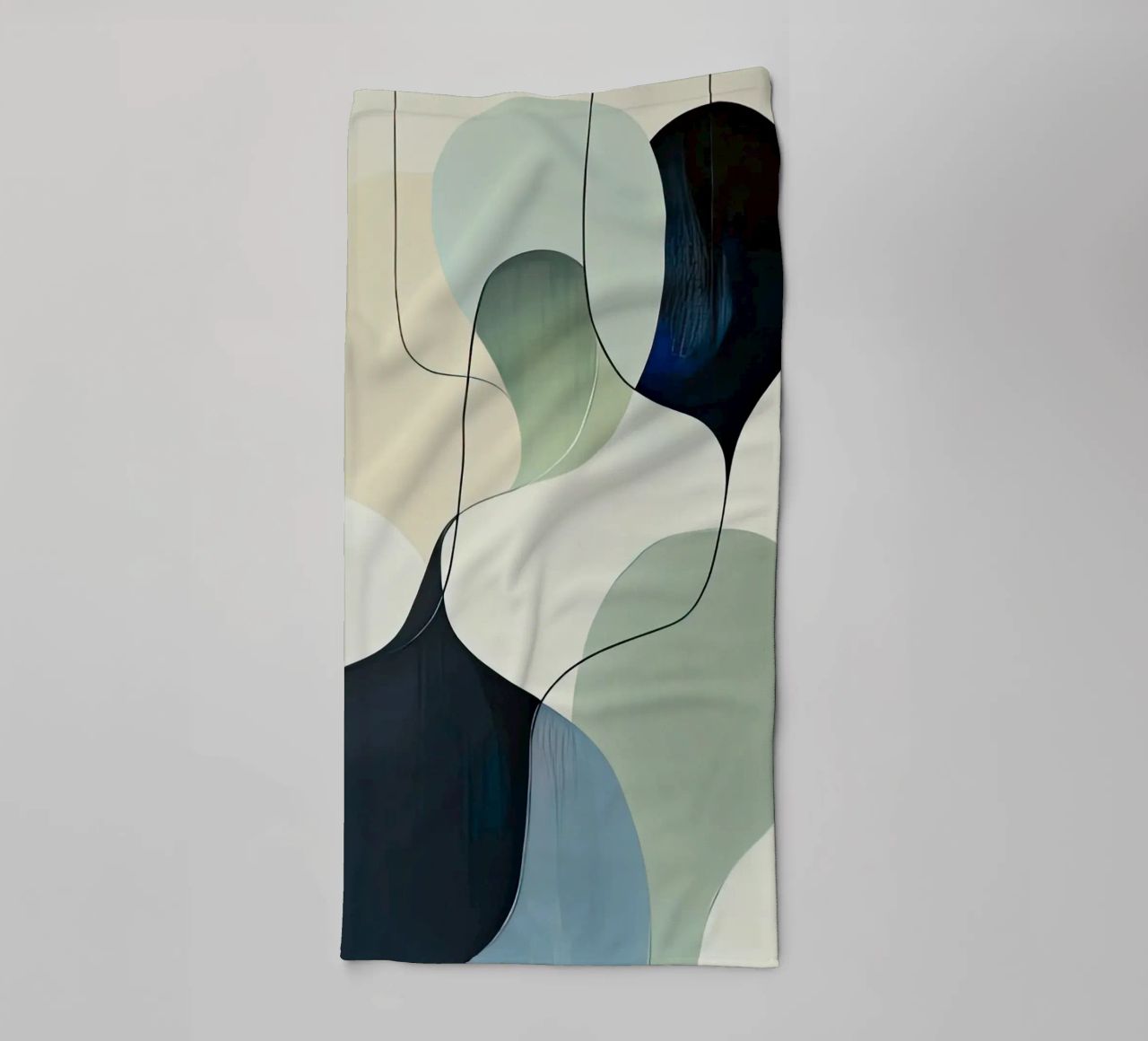 Linee intrecciate con ariose forme sfumate asciugamano da bagno da Artbyvo