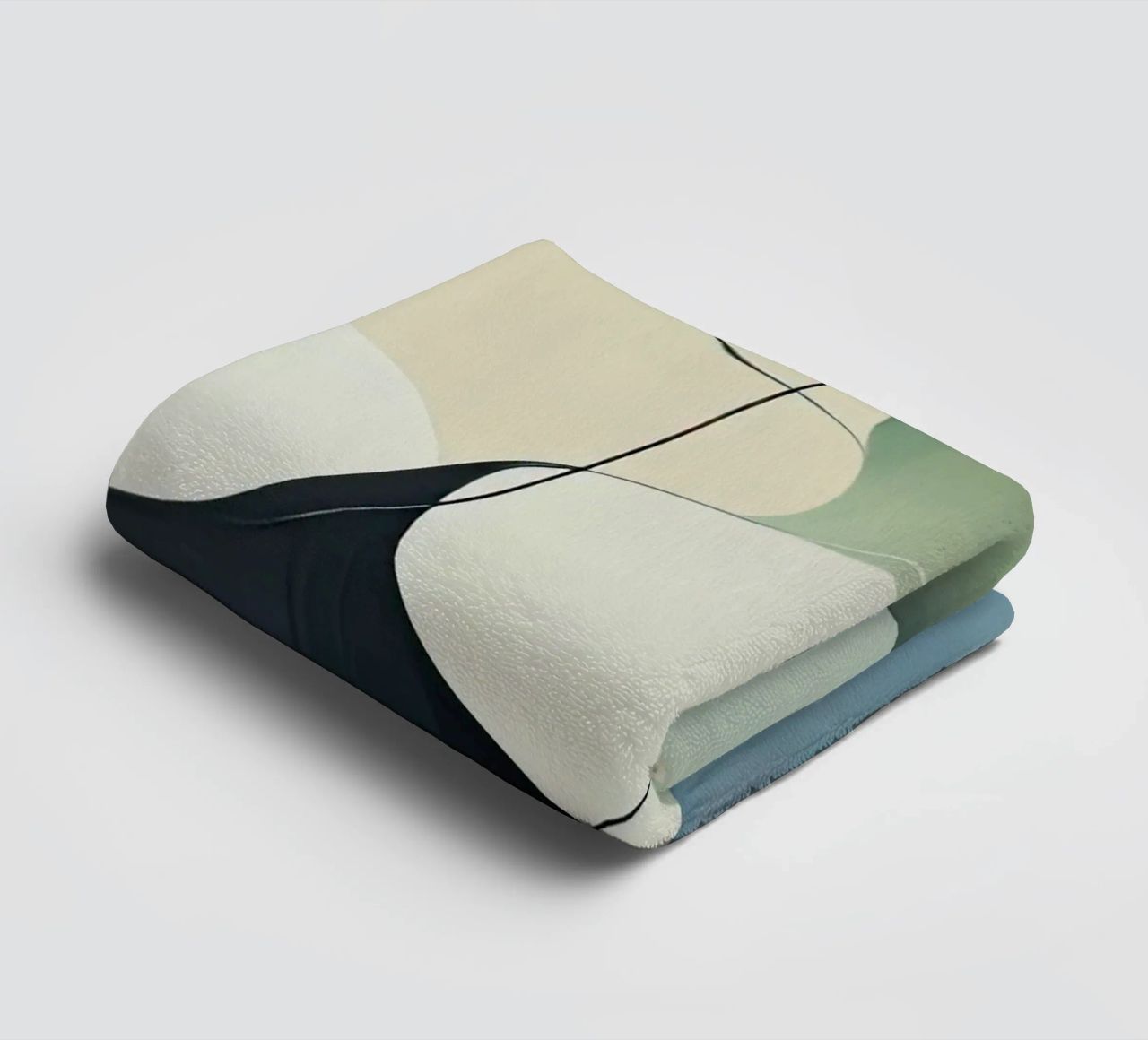Linee intrecciate con ariose forme sfumate asciugamano da bagno da Artbyvo