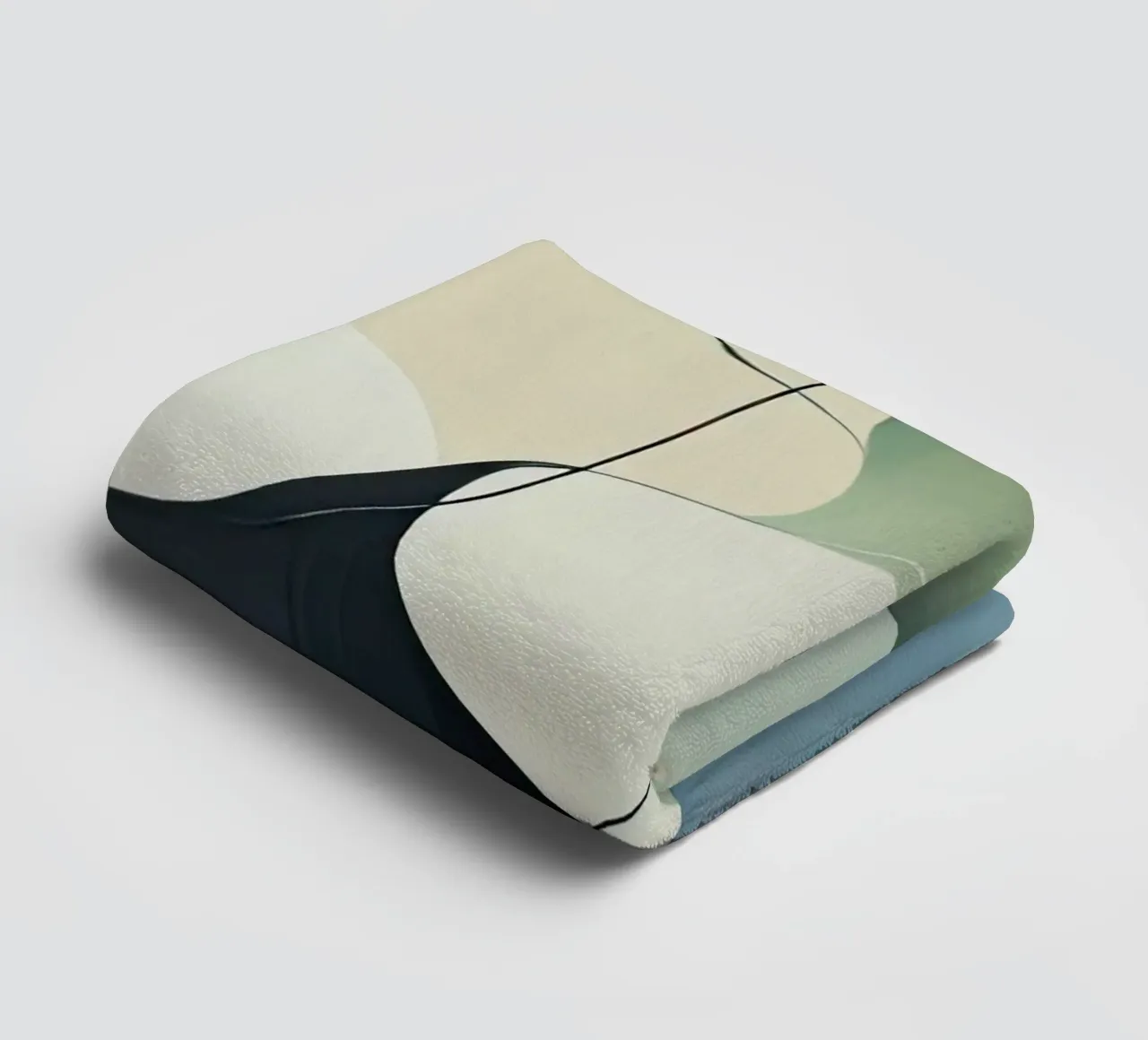 Intertwined Lines with Airy Gradient Shapes towel by Artbyvo