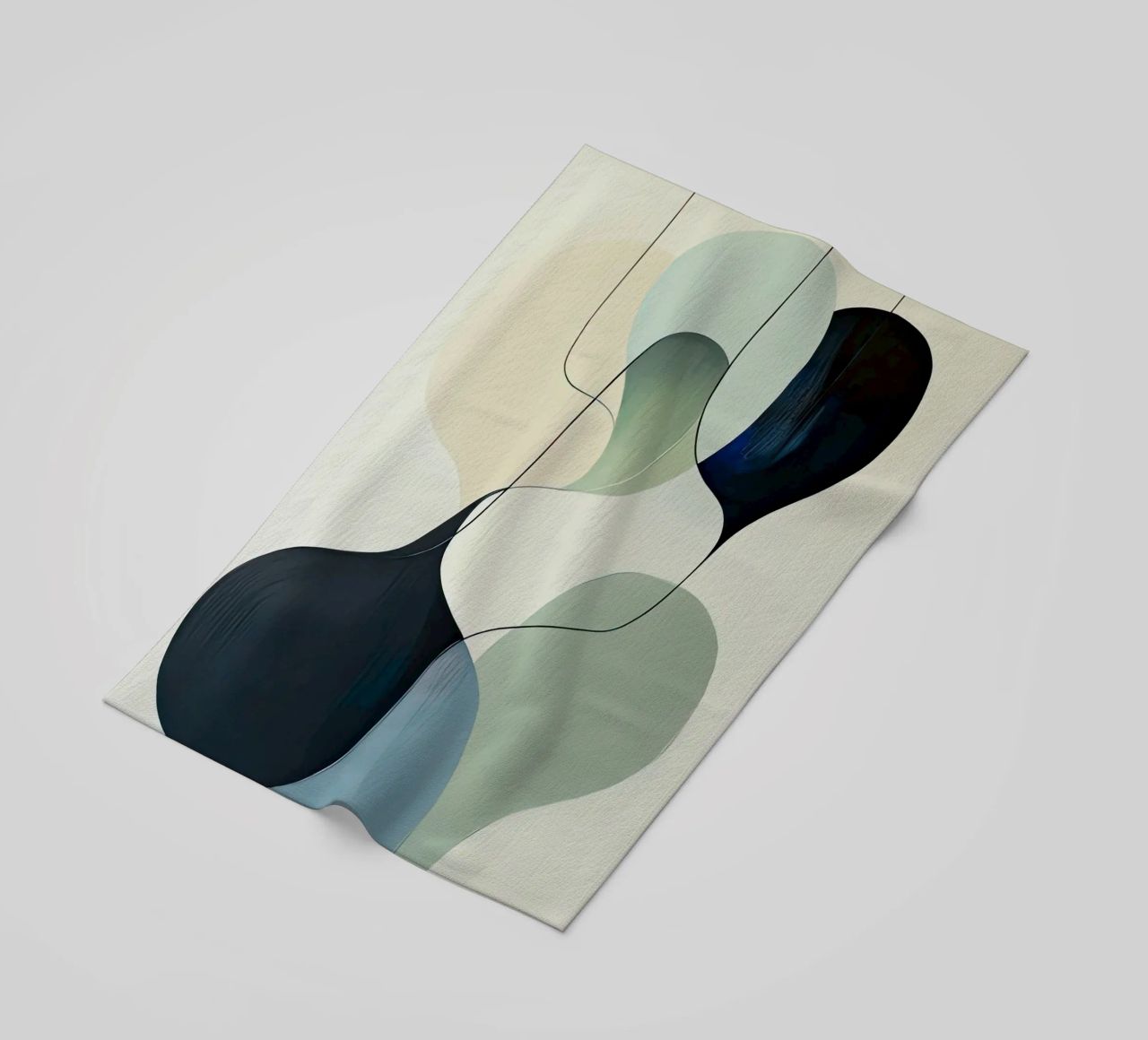 Linee intrecciate con ariose forme sfumate telo mare da Artbyvo