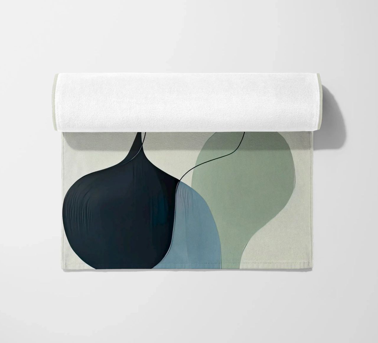 Linee intrecciate con ariose forme sfumate telo mare da Artbyvo