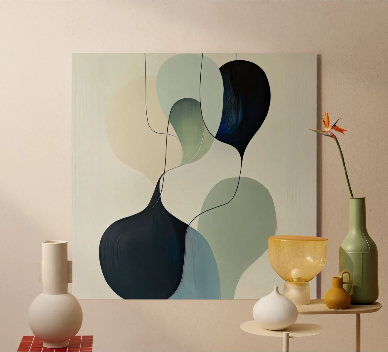 Linee intrecciate con ariose forme sfumate plexiglass da Artbyvo