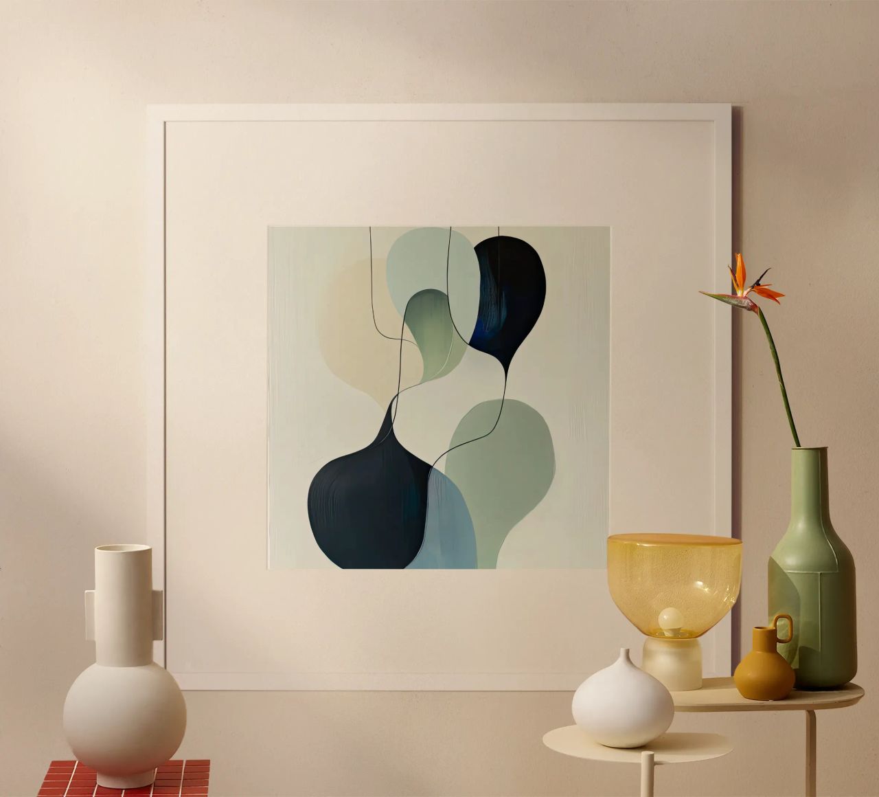 Linee intrecciate con ariose forme sfumate carta hahnemühle da Artbyvo
