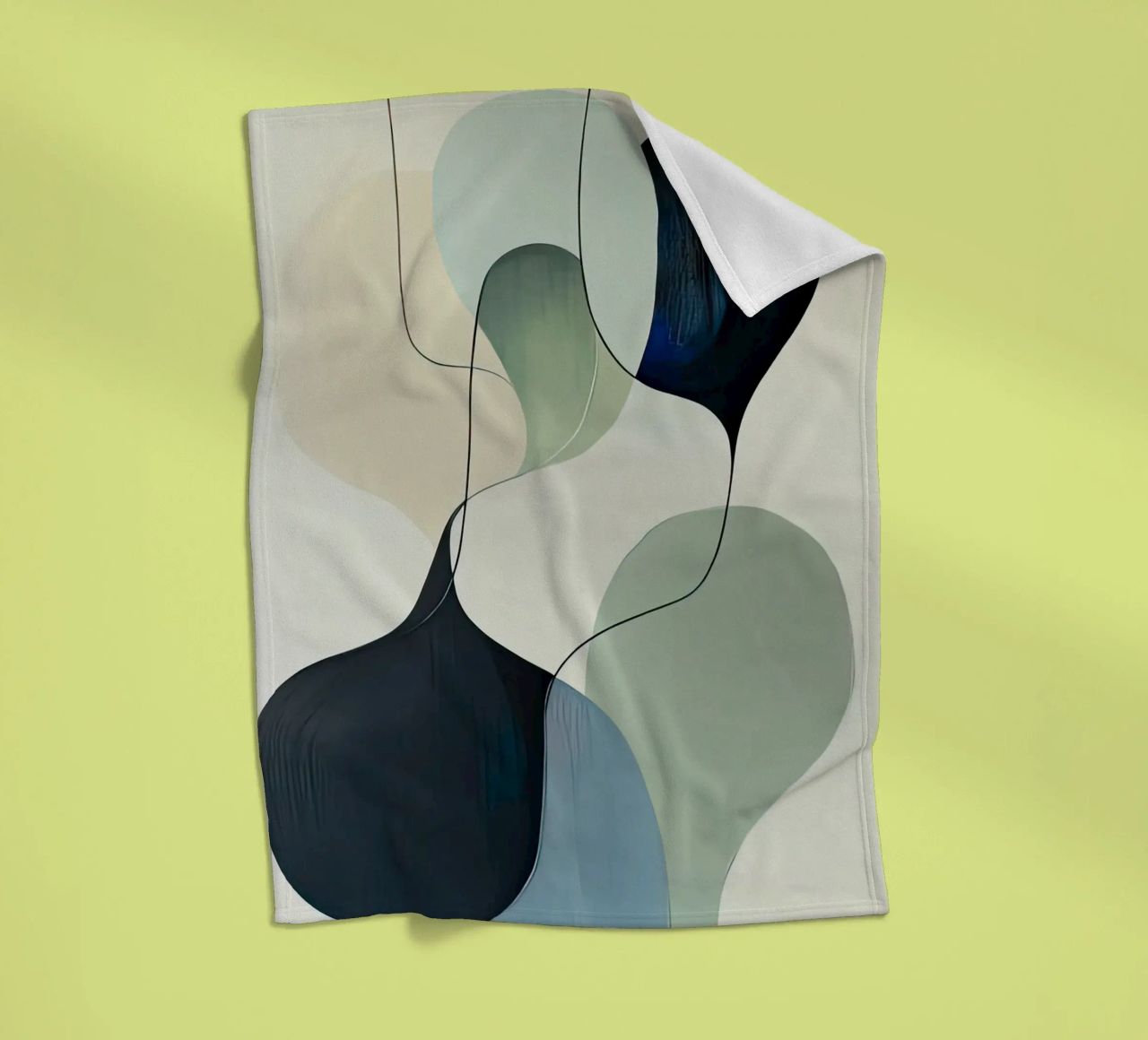 Linee intrecciate con ariose forme sfumate coperta in pile da Artbyvo