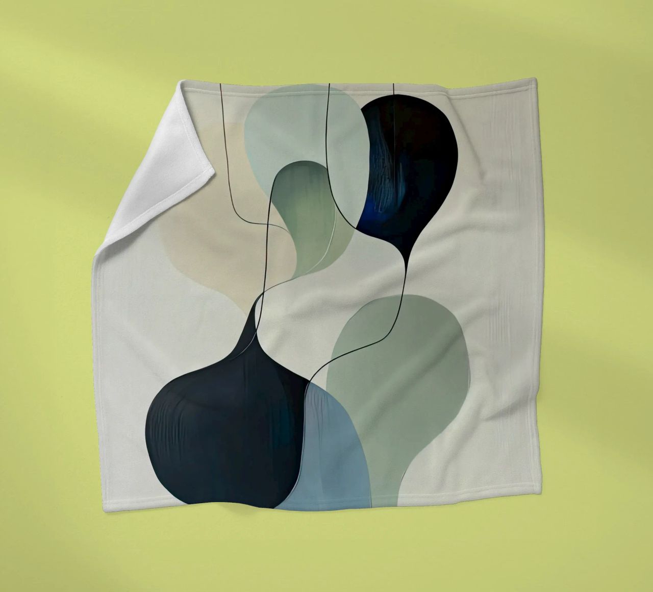 Linee intrecciate con ariose forme sfumate coperta in pile da Artbyvo