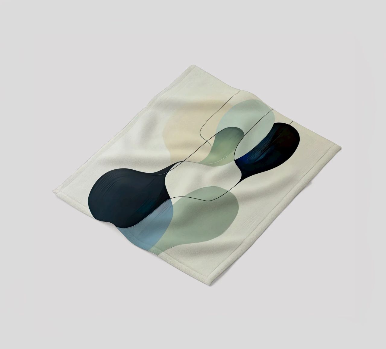 Linee intrecciate con ariose forme sfumate coperta in pile da Artbyvo