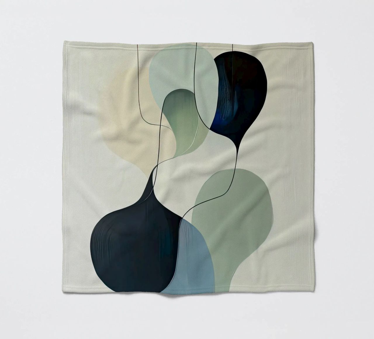 Linee intrecciate con ariose forme sfumate coperta in pile da Artbyvo