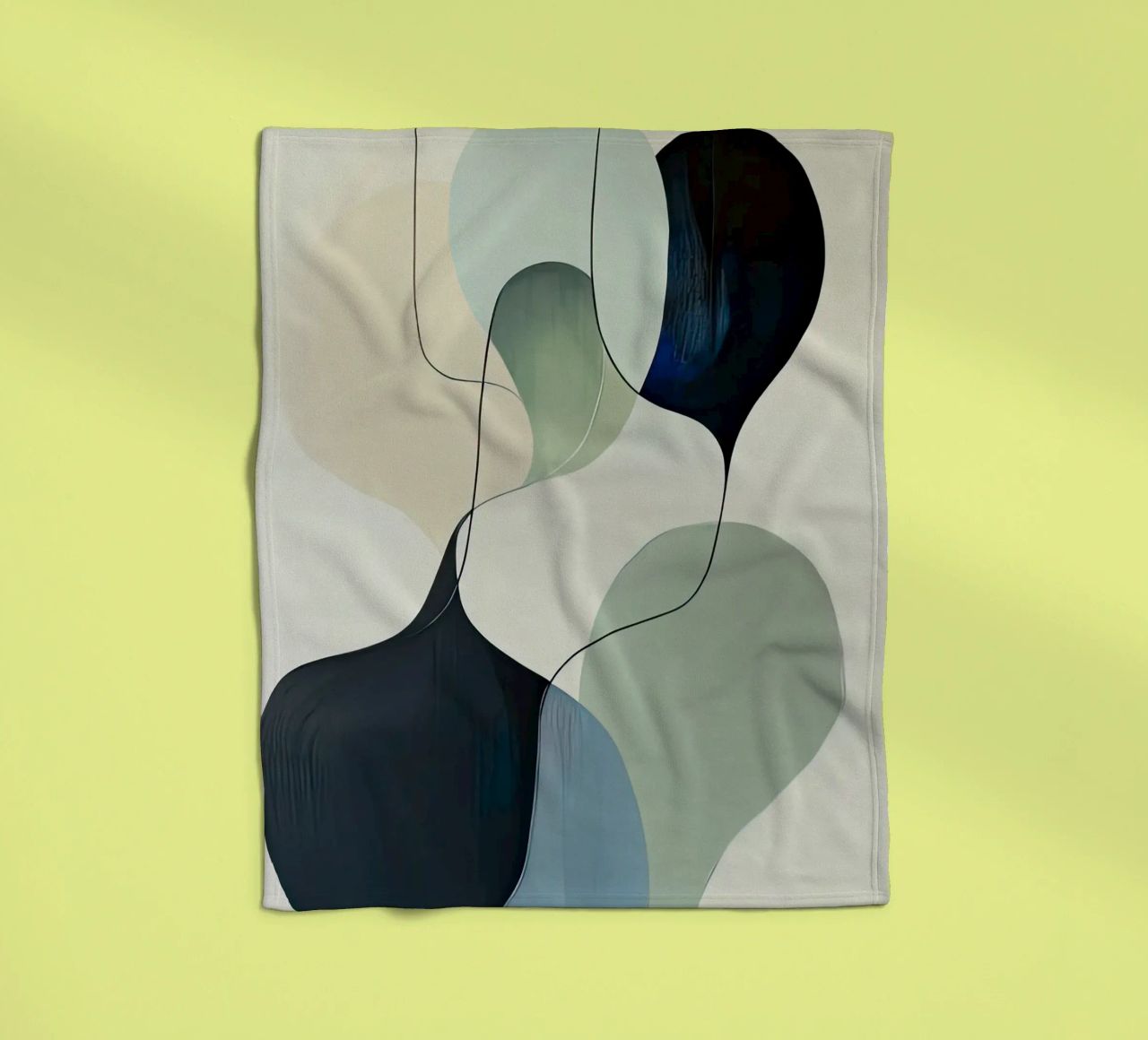 Linee intrecciate con ariose forme sfumate coperta in pile da Artbyvo