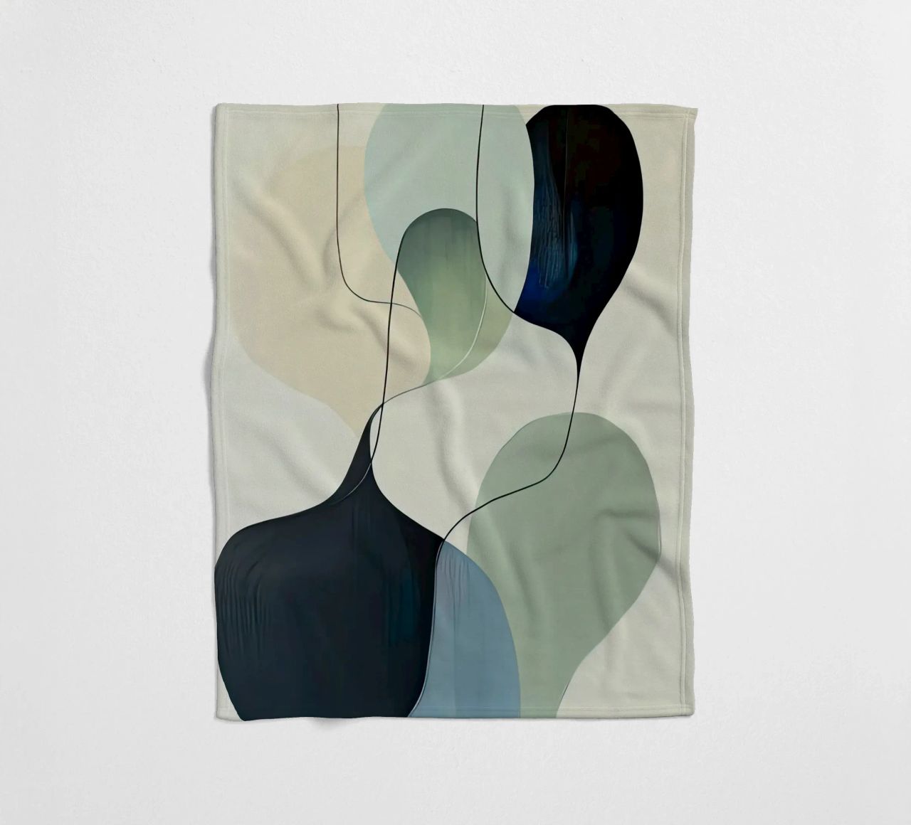 Linee intrecciate con ariose forme sfumate coperta in pile da Artbyvo