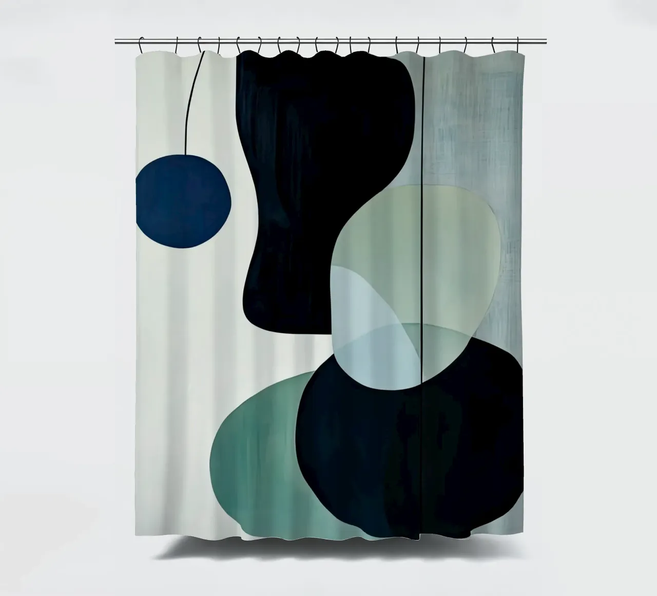 Moderne balans van cirkels en schaduwen douchegordijn van Artbyvo