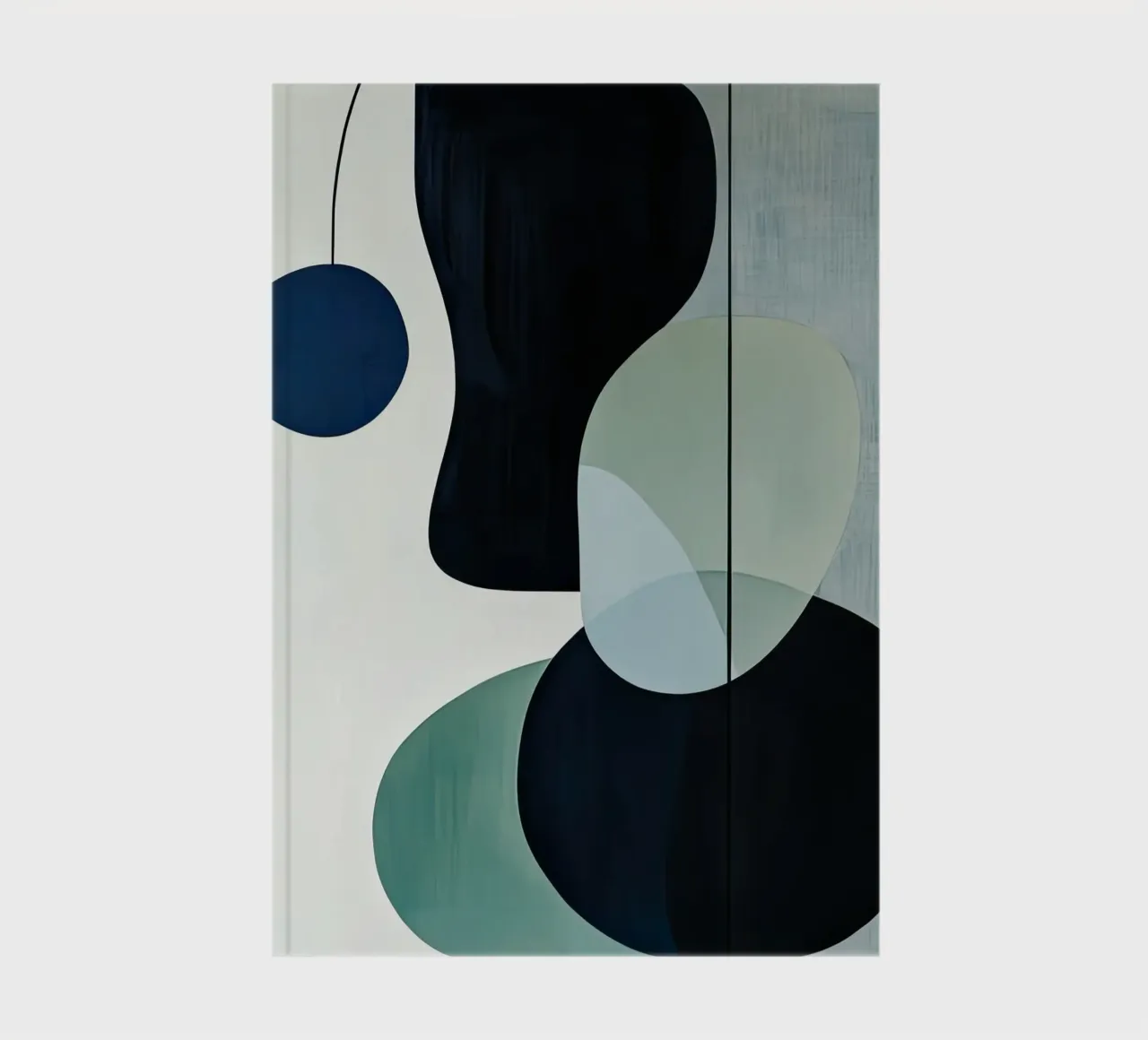 Modern Balance of Circles and Shadows notebook by Artbyvo