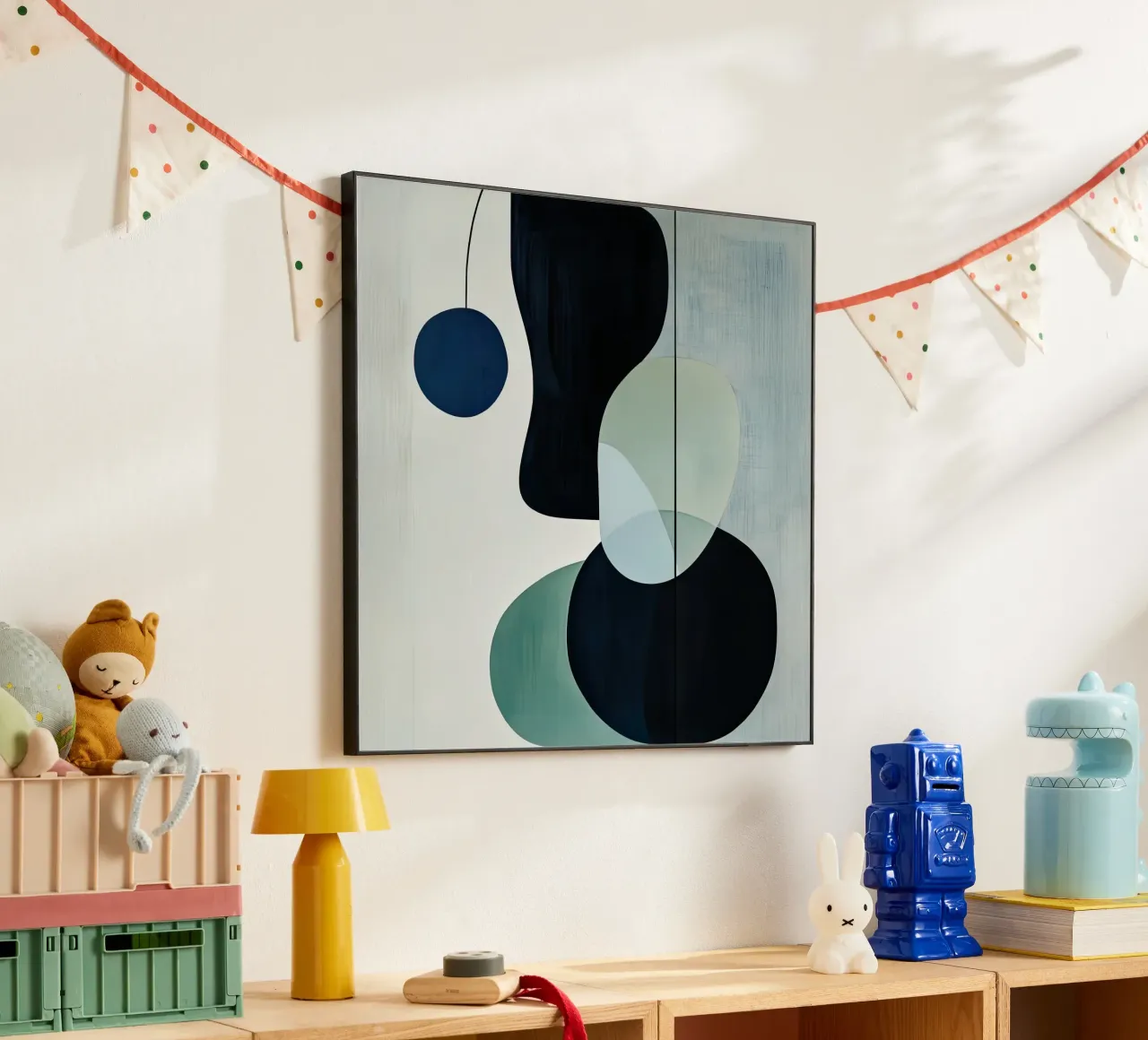 Equilibrio moderno di cerchi e ombre alluminio dibond da Artbyvo