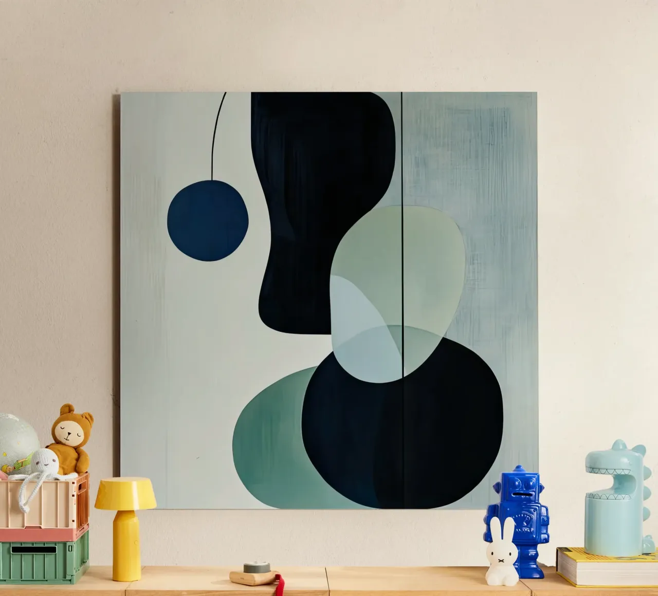 Moderne balans van cirkels en schaduwen aluminium-dibond van Artbyvo